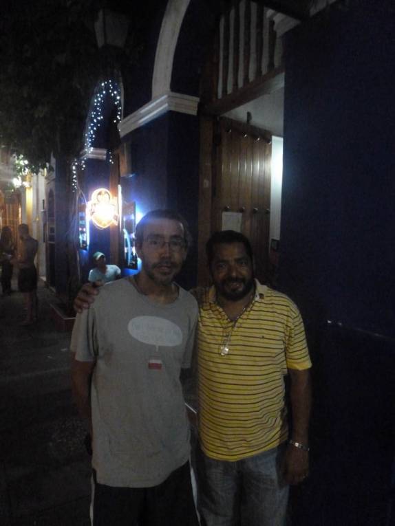 Reencontro com nosso amigo Elith, agora em Cartagena, na Colômbia